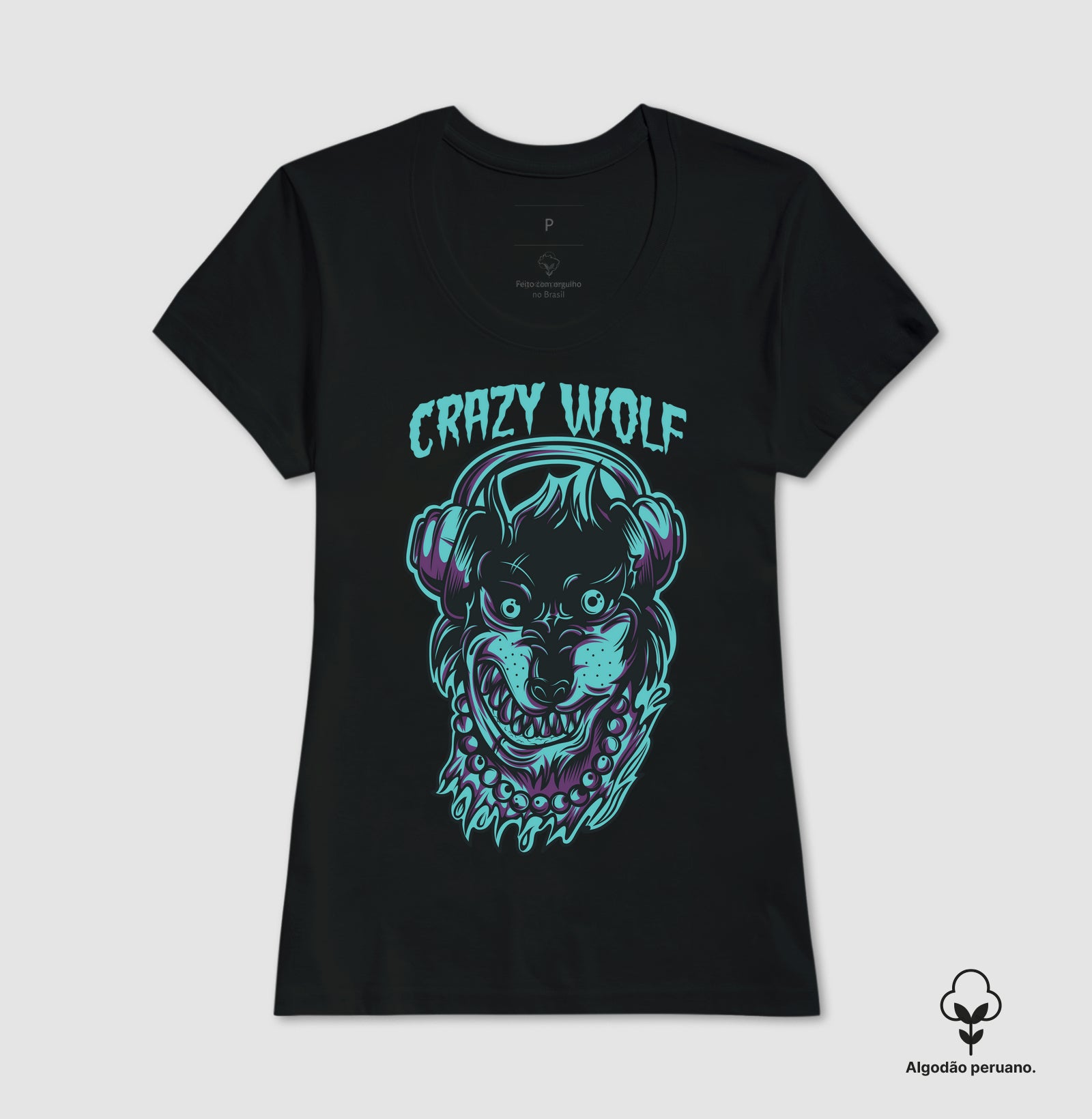 Camiseta Premium – Crazy Wolf | The Kloaka