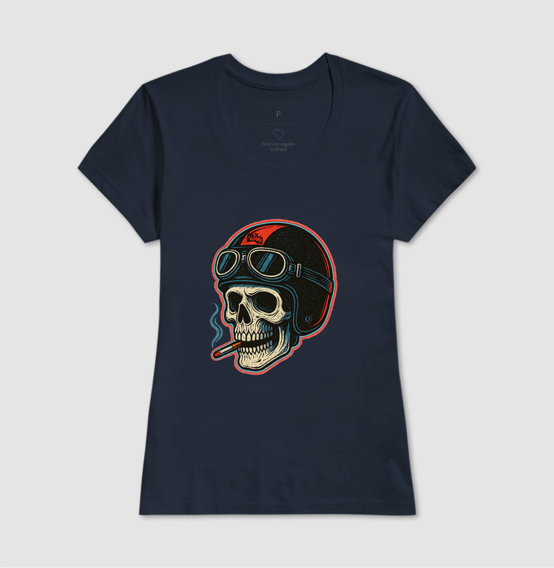 Camiseta Estampada – Caveira Motociclista | The Kloaka
