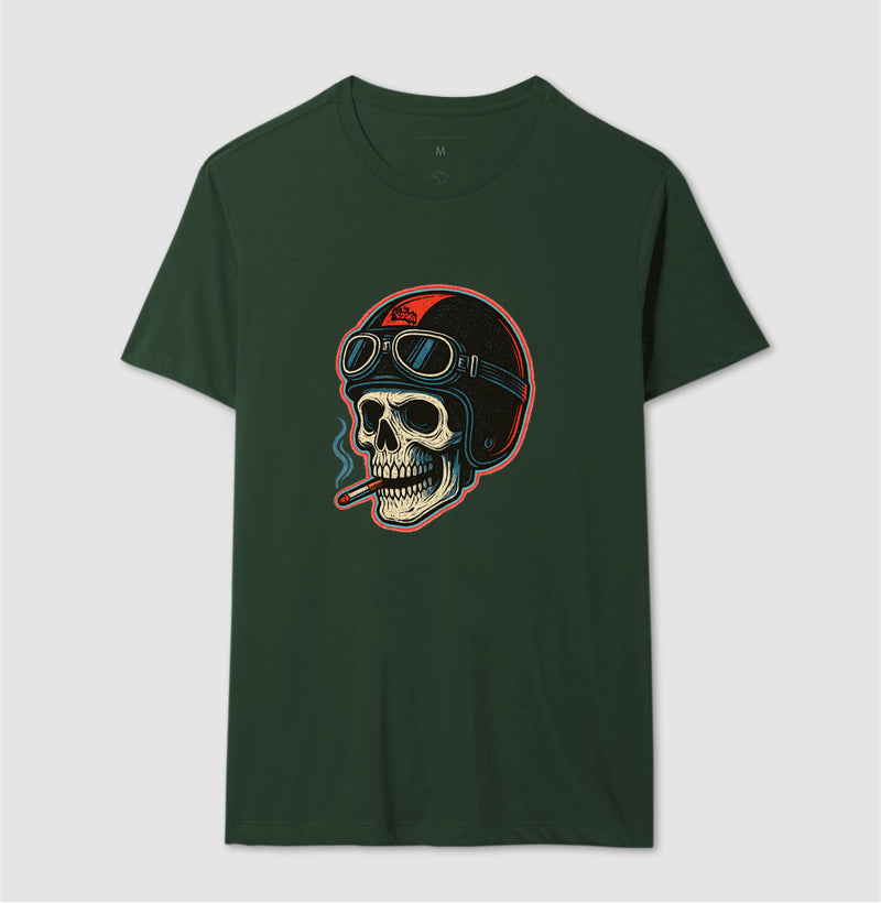 Camiseta Estampada – Caveira Motociclista | The Kloaka