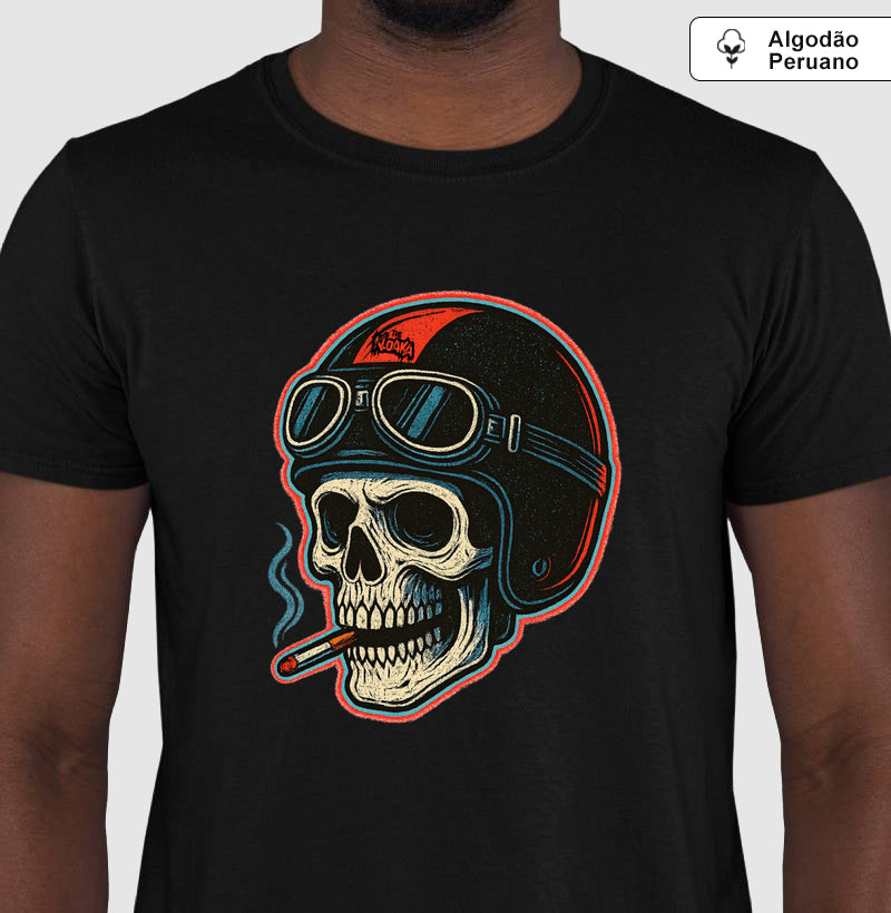 Camiseta Premium – Caveira Motociclista | The Kloaka