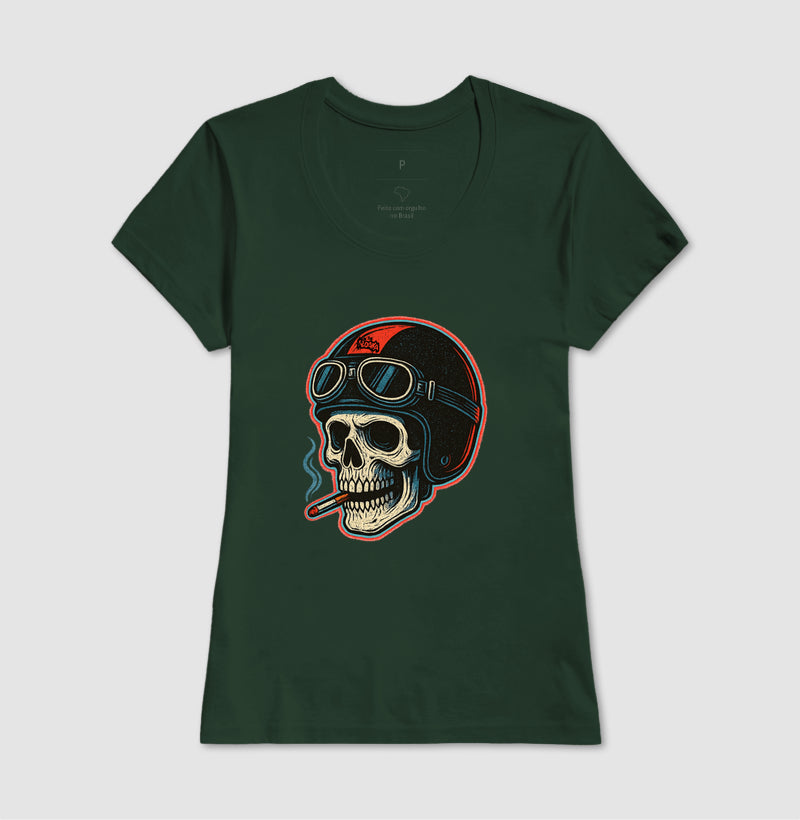 Camiseta Estampada – Caveira Motociclista | The Kloaka