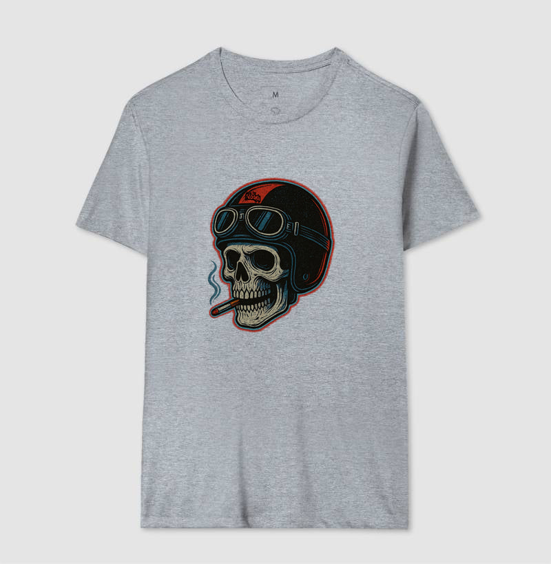 Camiseta Estampada – Caveira Motociclista | The Kloaka