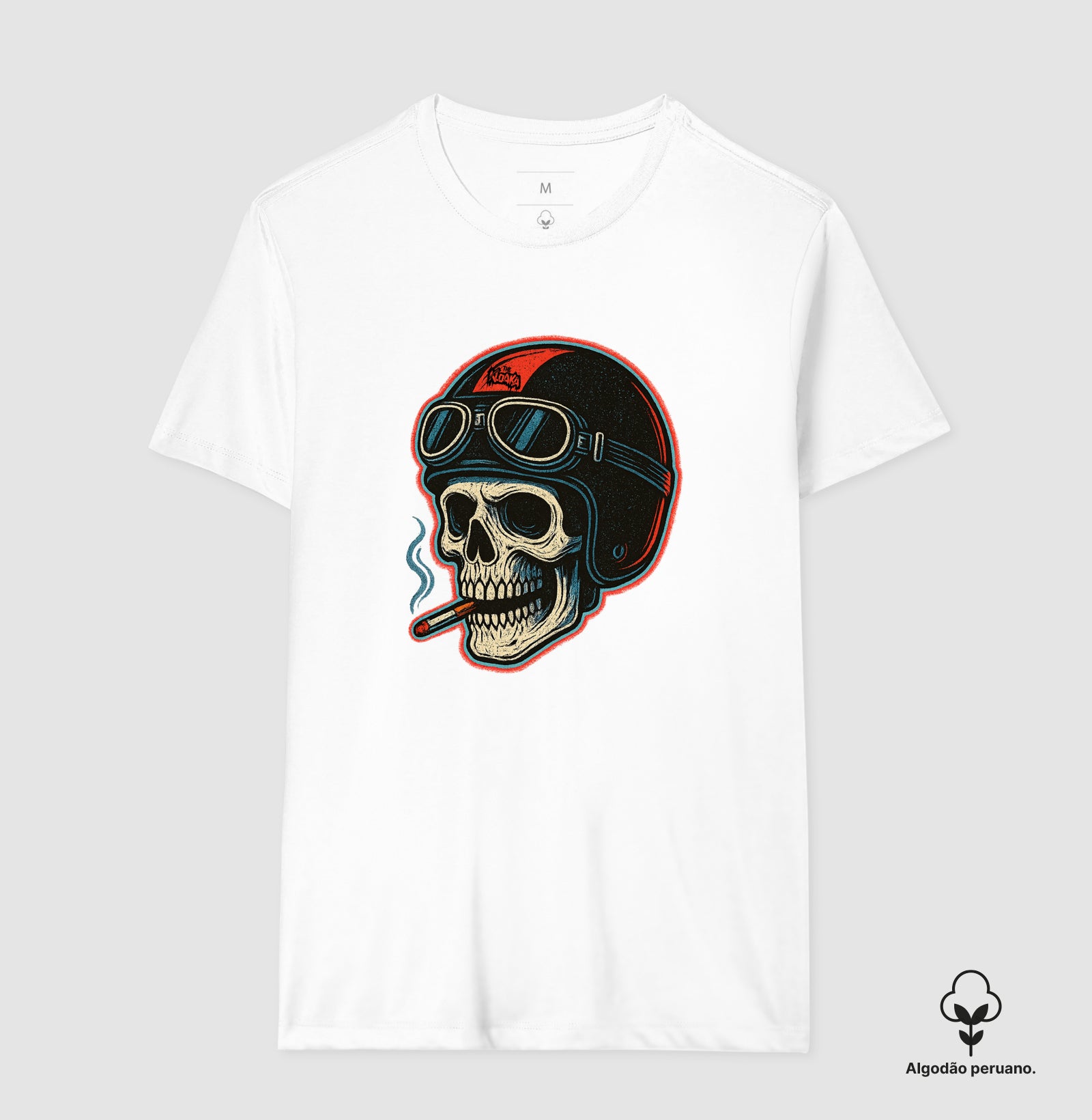 Camiseta Premium – Caveira Motociclista | The Kloaka