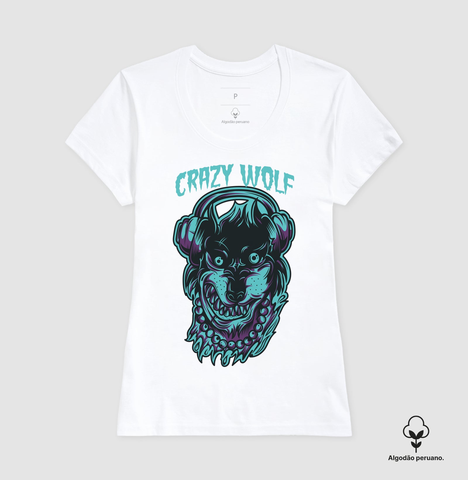 Camiseta Premium – Crazy Wolf | The Kloaka