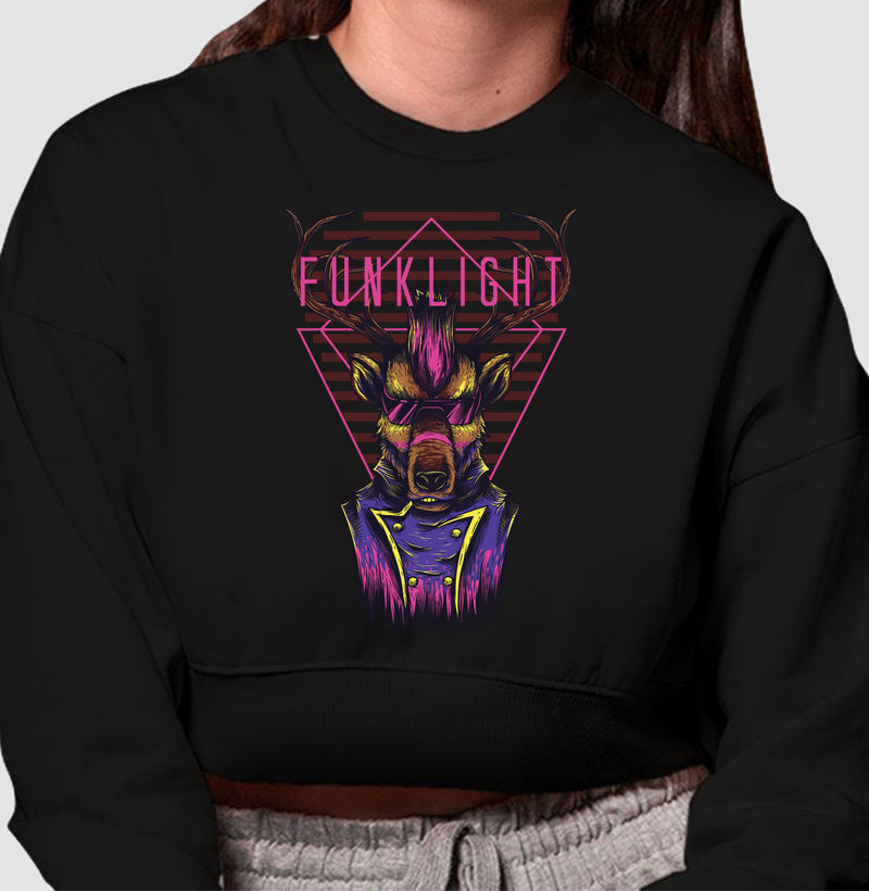Moletom Cropped Estampado – Funk Light | The Kloaka