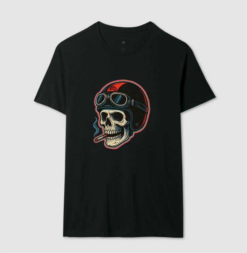 Camiseta Estampada – Caveira Motociclista | The Kloaka