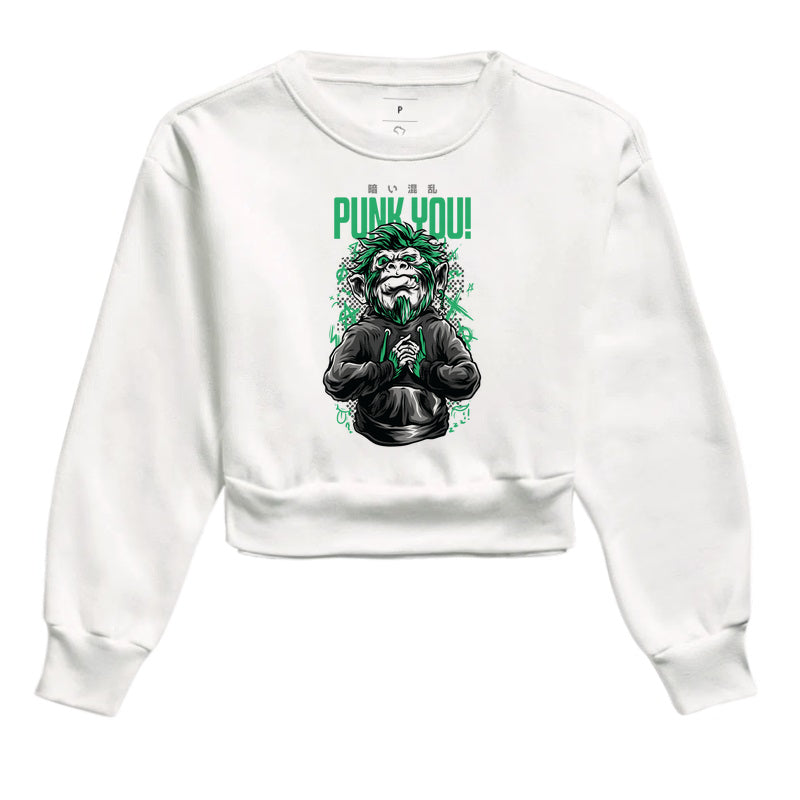 Moletom Cropped Estampado – Punk You | The Kloaka