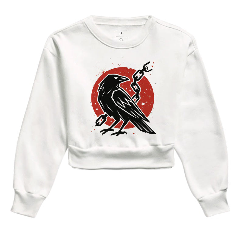 Moletom Cropped Estampado – Crowbound | The Kloaka