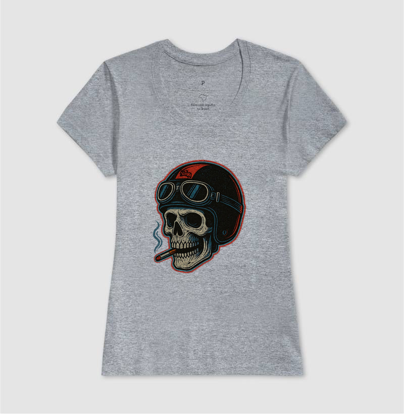 Camiseta Estampada – Caveira Motociclista | The Kloaka