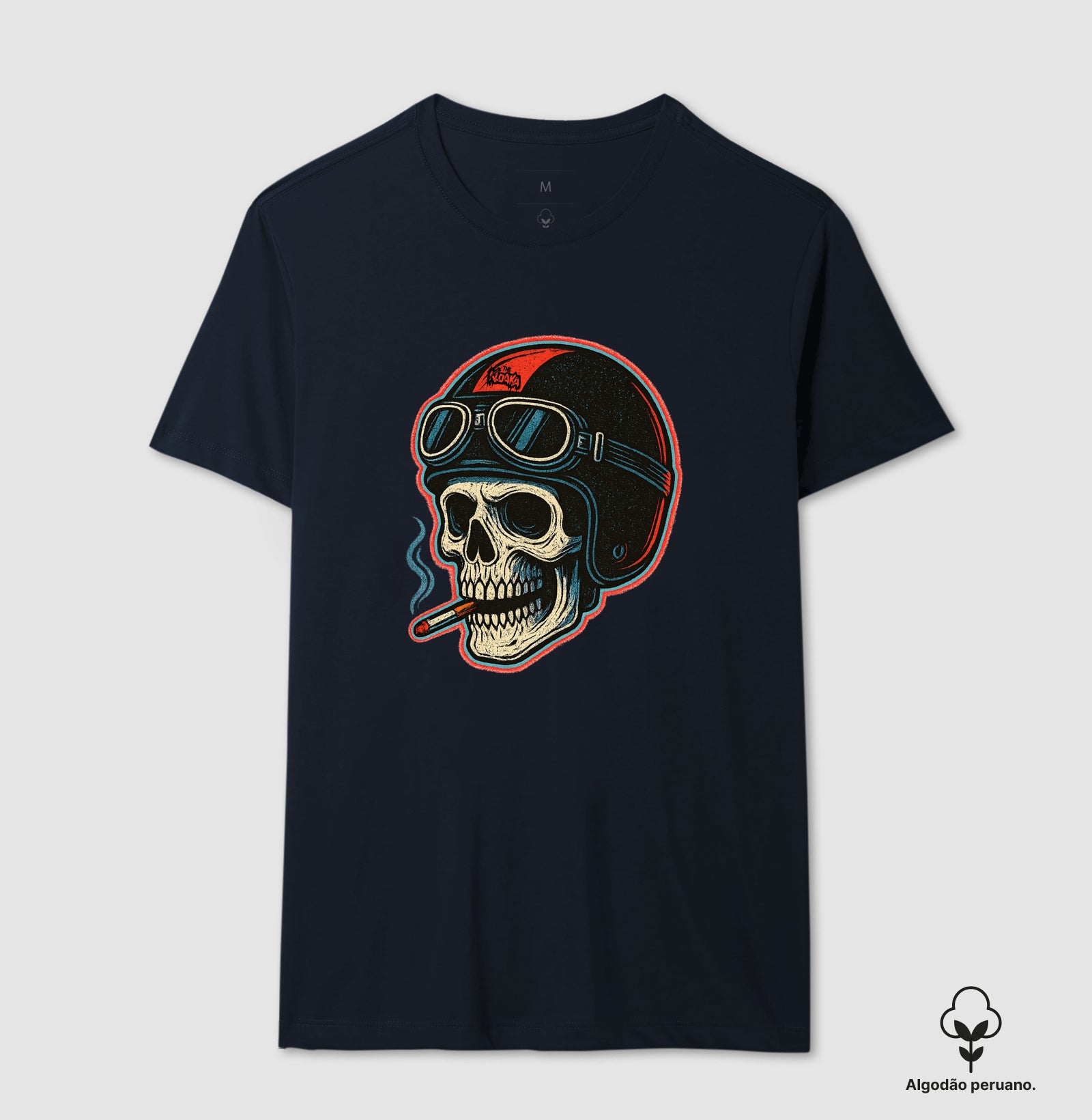 Camiseta Premium – Caveira Motociclista | The Kloaka