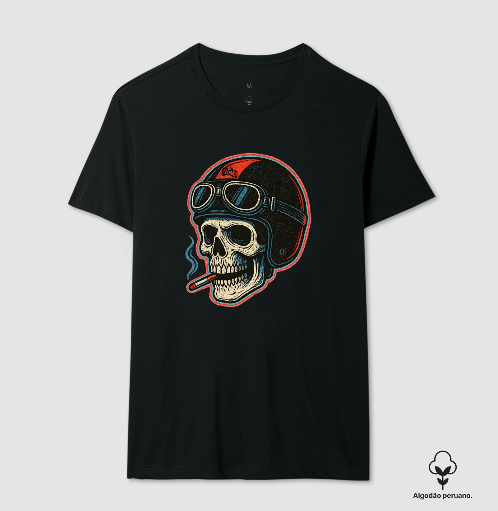 Camiseta Premium – Caveira Motociclista | The Kloaka