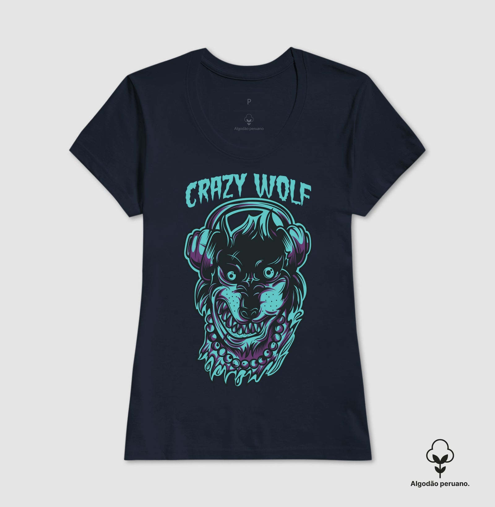 Camiseta Premium – Crazy Wolf | The Kloaka