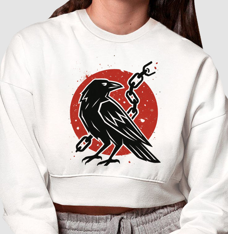 Moletom Cropped Estampado – Crowbound | The Kloaka