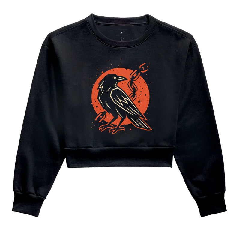 Moletom Cropped Estampado – Crowbound | The Kloaka